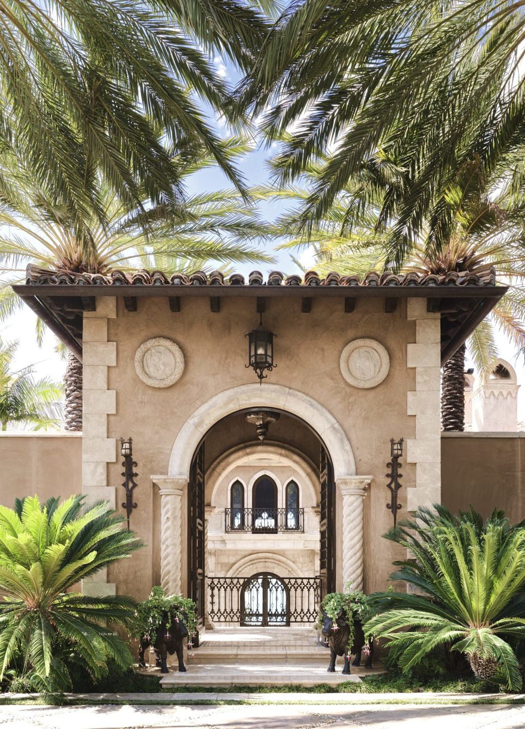 Located in the highly-coveted Malibu, this stunning Italian Palazzo is an icon of the area, sited on a 1.73-acre promontory with breathtaking views from Point Dume to the Santa Monica Pier. The villa features 7 bedrooms, 9 baths, and a spacious living area of 13,126 square feet.
