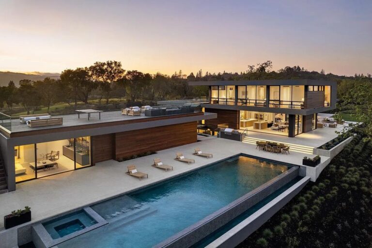 Luxurious Silicon Valley Estate with Sweeping Hillside Views and High-End Features Listed at $42.9 Million in Portola Valley, California