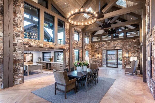 View of Off-the-Grid Luxury Mountain Estate on 49 Acres with National Forest ...