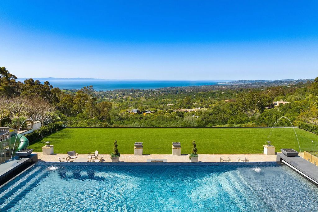 999 Romero Canyon Road Home in Santa Barbara, California. Experience the ultimate luxury living at this exquisite Montecito estate, where almost every room boasts breathtaking ocean views. With a gated entrance and exceptional design, this home showcases a stunning remodel that incorporates the finest materials and designer touches.
