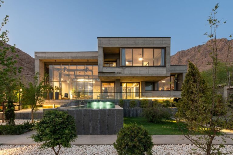 Bagh Shahr Villa, Prominent Home on Slope in Iran by Experience Studio