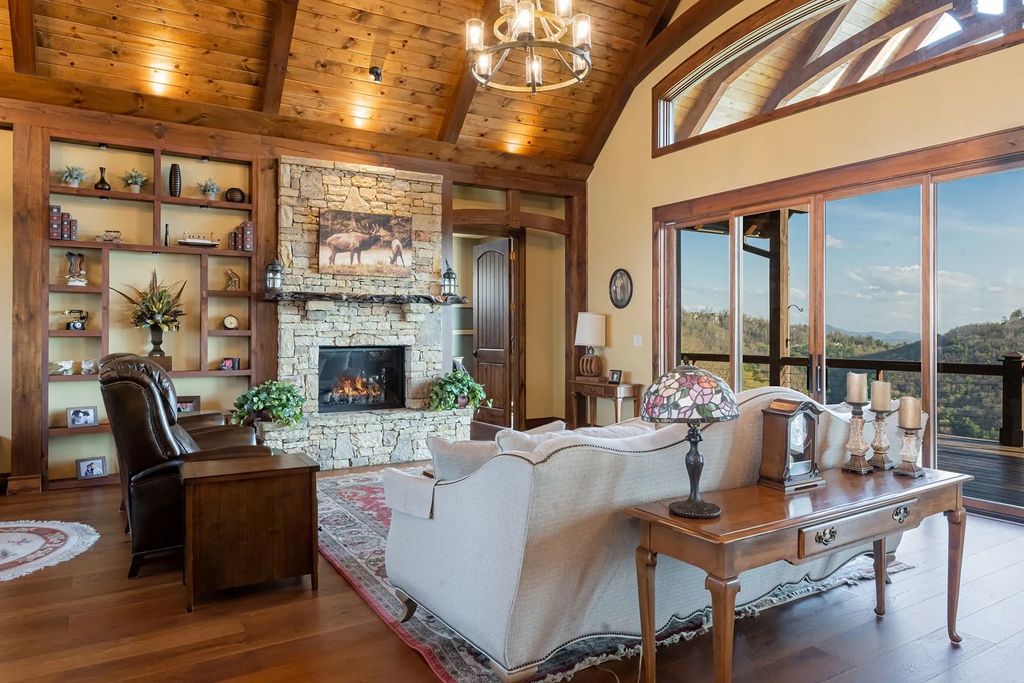 Breathtaking Beauty: Your $3.4M Post-and-Beam Stone Retreat with Sweeping Views of Nature's Masterpiece