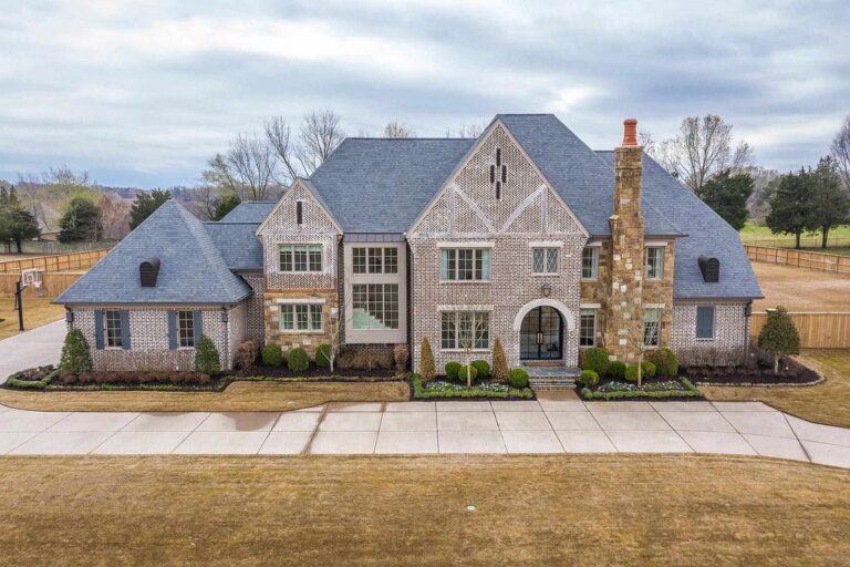 English Manor-style Estate with Modern Floor Plan and Many Exquisite Features Inside in Germantown, TN Hits Market for $2,212,210
