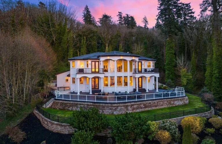 Exceptional Des Moines, WA Residence: A Private Oasis with Stunning Views, Timeless Style, and a Price of $2.995M