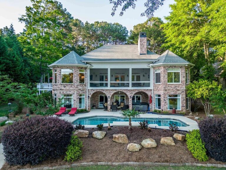 Live in Serenity by the Lake – Stunning Waterfront Brick Home in Greensboro, GA for Sale at $2.449M