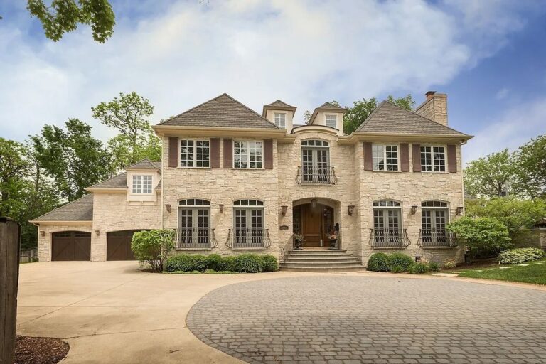 Luxury Living Amidst Nature: Serene Stone Estate in Hinsdale, IL Asks $2.399 Million
