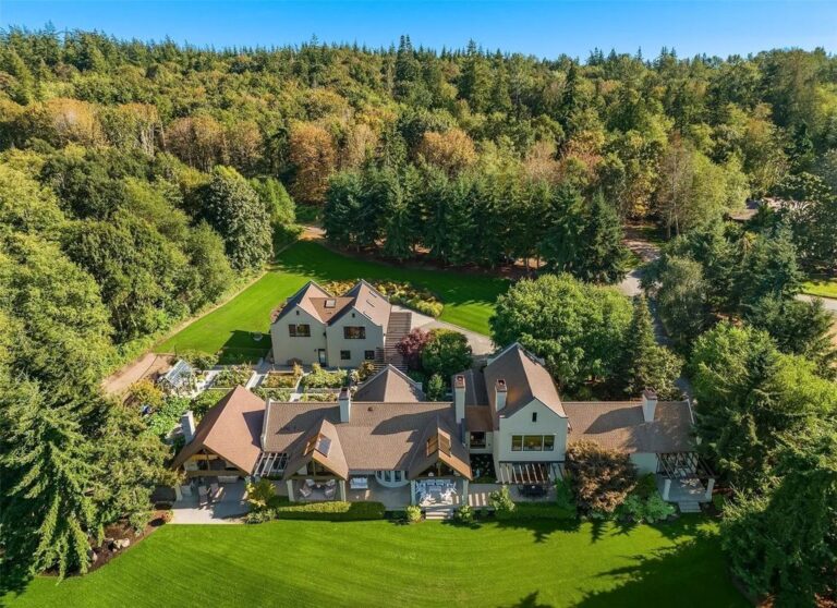 Modern Tudor Estate on Camano Island, WA with 280′ Waterfront – Legacy Home for Generations – Listed at $5.75M