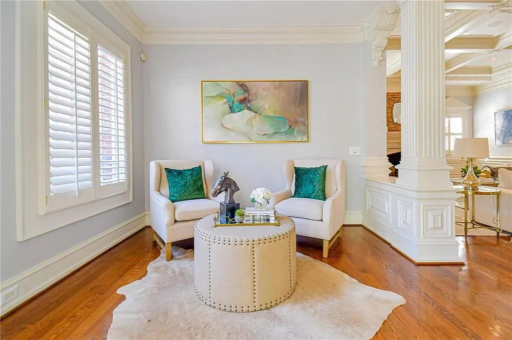 Private Retreats & Serene Living at a Greek Revival Estate with Central Courtyard in Roswell, GA - Listed at $4.299M