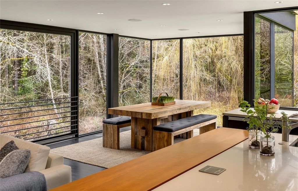 Stunning $4.95M Modern Architectural Masterpiece on 7.34 Acres of Tranquil Northwest Beauty in Bainbridge Island, WA