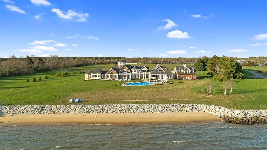 Stunning $6.5M Waterfront Retreat in Stevensville, MD Boasts Awe-Inspiring Architecture and Quintessential Design