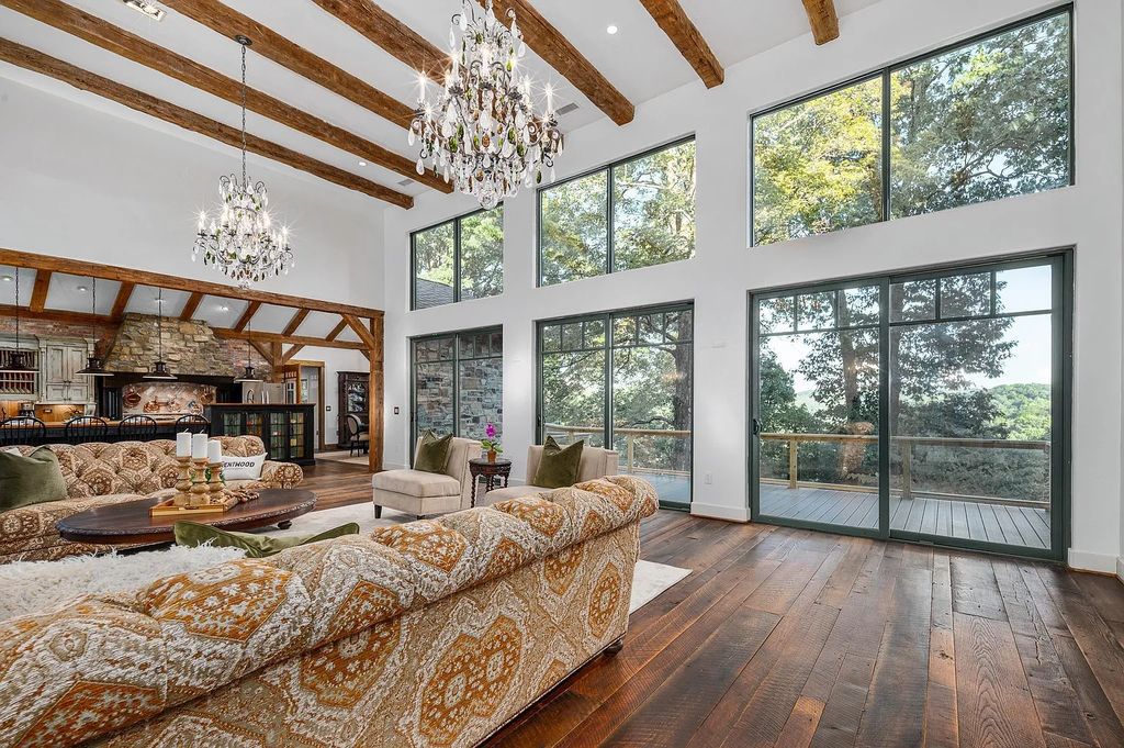 This $3,350,000 Beautiful Estate in Brentwood, TN Features Unique Design Elements in a Stunning Views of Surrounding Hills and Valleys