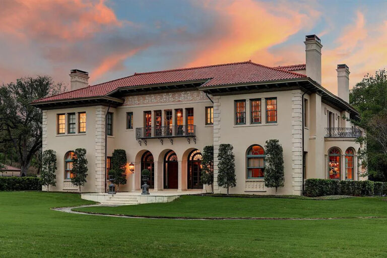 Offered At $11,800,000, This Revival Mediterranean Home in Houston Boasts Historic Details And Modern Upgrades