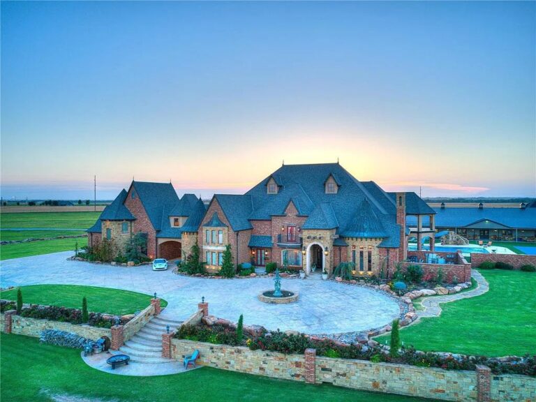Luxurious 30-Acre Estate with Main House, Barns, and Stunning Outdoor Amenities for Sale at $3,900,000 in Kingfisher, Oklahoma