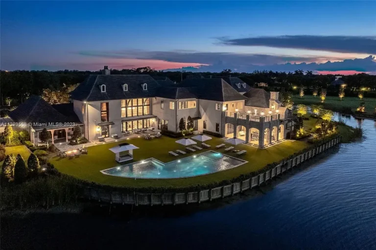 Amazing French Country Style Mansion with A Large Private Lake in Florida Asking for $28,500,000