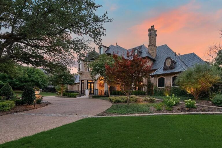 Opulent Haven in 6-Bedroom Home in Westlake, TX with Guest House, Resort Style Amenities, and Exquisite Design Lists For $5.4M