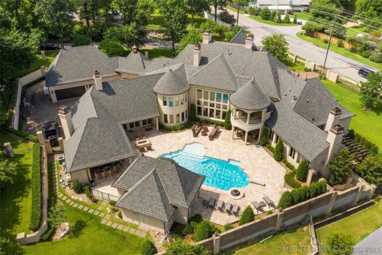 Magnificent Midtown Mansion on Over an Acre with Backyard Oasis for Sale at $4,790,000 in Tulsa, Oklahoma
