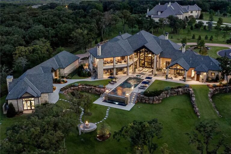 Transitional Masterpiece with Smart Home Technology and Luxurious Amenities in Oklahoma Asks $5,495,000