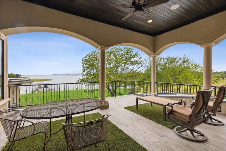 Upscale Mediterranean Lakefront Home in Lakewood Village with Rare Dock