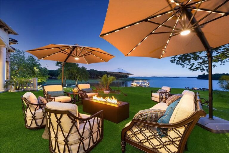 Upscale Mediterranean Lakefront Home in Lakewood Village with Rare Dock