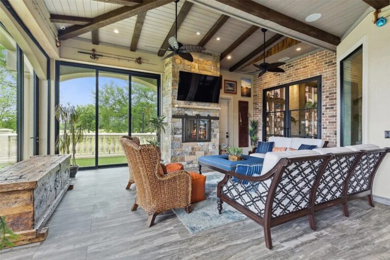 Upscale Mediterranean Lakefront Home in Lakewood Village with Rare Dock