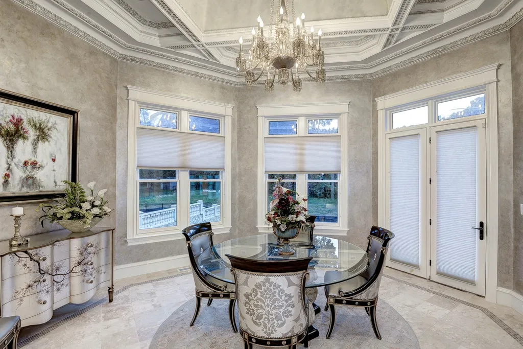 938 Peacock Station Road Home in McLean, Virginia. A vision of master craftsmanship inspired by the Great American mansions, this spectacular 8-BR home boasts every splendid amenity. Newly built of Italian limestone & marble with exquisite design details. 