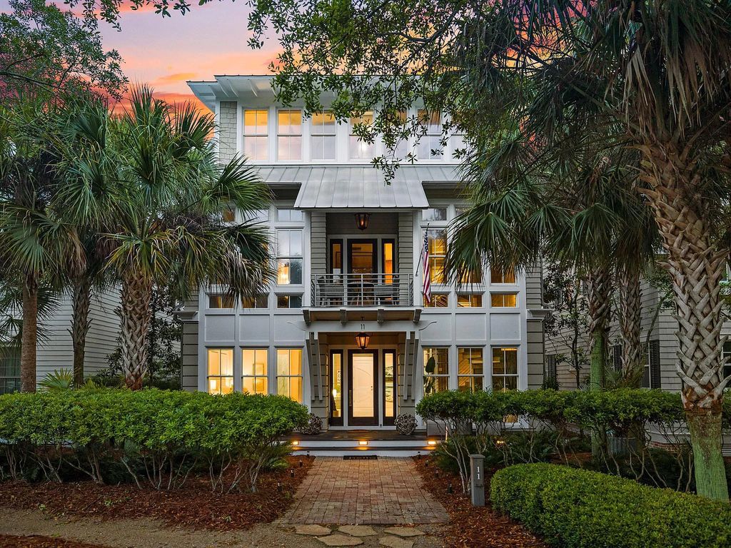 Luxury living awaits at 11 Park Row Lane, Santa Rosa Beach, Florida. This contemporary WaterColor home offers 5 bedrooms, 5 bathrooms, and 3,911 square feet of living space with stunning lake views and high-end upgrades.
