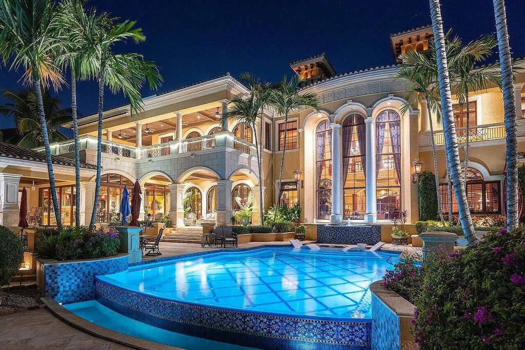 Welcome to 2330 Seven Oaks Lane, Palm Beach Gardens, Florida! This majestic waterfront estate sprawls nearly 3 acres of direct intracoastal waterway, offering 150' of deep water access and a no wake zone.