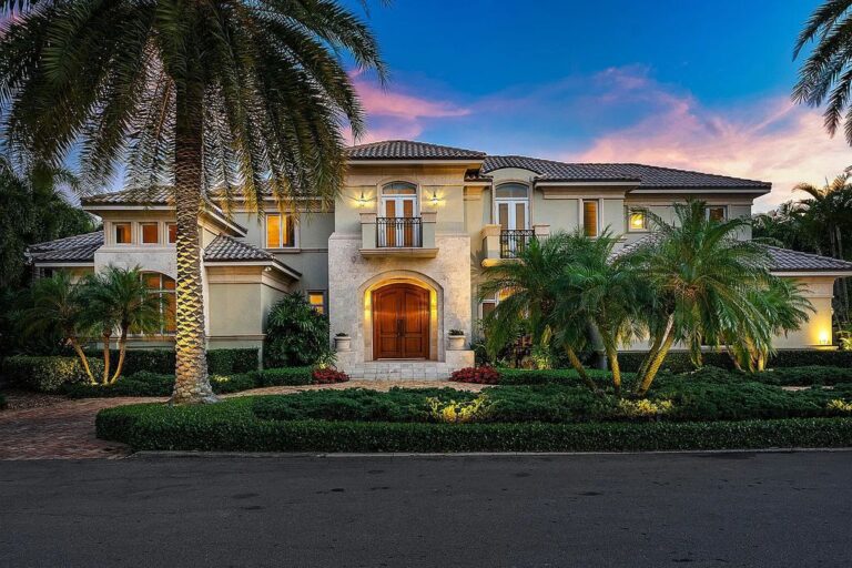 Breathtaking Waterfront Residence in Royal Palm Yacht & Country Club is Asking $23.5 Million