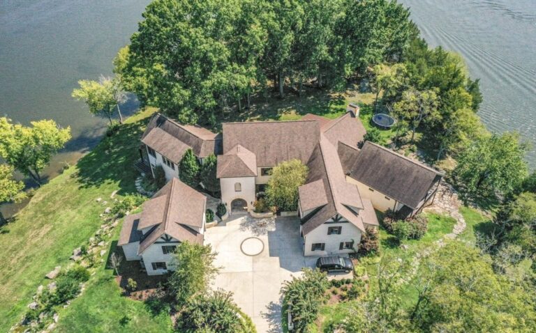 Elegant French Country Estate in Mount Juliet, TN, Embracing Serene Waterfront Living, Listed at $5.265M