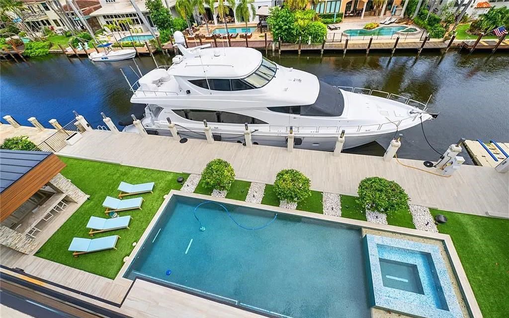 Experience luxury waterfront living at its finest at 2437 Delmar Place, Fort Lauderdale, Florida! This stunning modern estate features 6 bedrooms, 10 bathrooms, and over 7,000 sq ft of living space on an oversized lot with a 12x103 ft concrete dock and privacy gate.