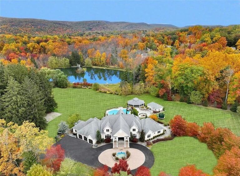 Exquisite Montebello, NY Home with Silent Forest, Scenic Views, and Private Pond, Listed at $4.999M