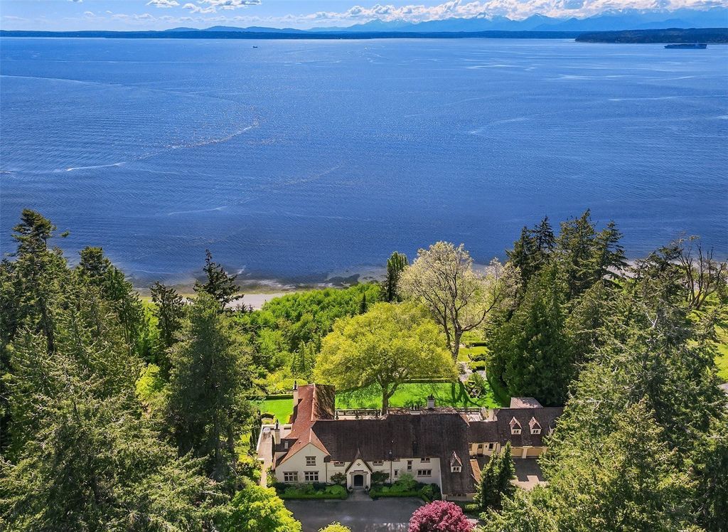 Extraordinary Edwin Ivey Storybook Home with Stunning Mountain Views in Shoreline, WA,  Available for $9.5M