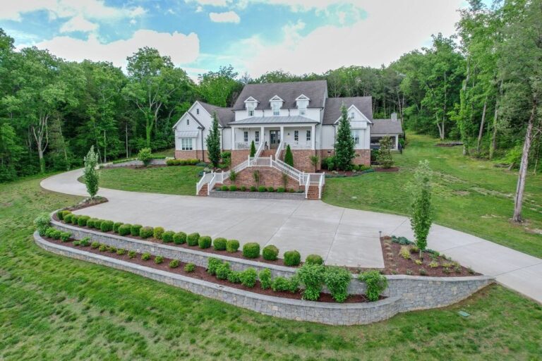 Gorgeous White Custom Farmhouse in Franklin, TN Embraces with its Warm and Welcoming Ambiance, Priced at $3.75M