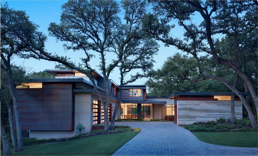 The Cliffside House with Perched Above Lake Austin by LaRue Architects