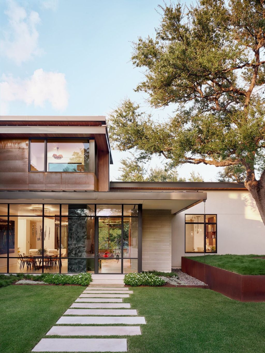 The Cliffside House with Perched Above Lake Austin by LaRue Architects