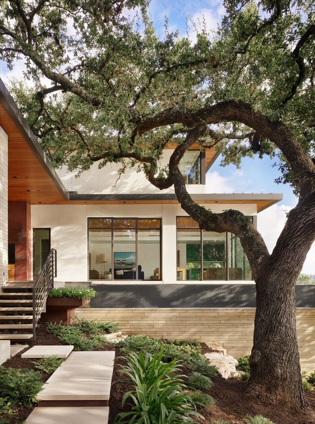 The Cliffside House with Perched Above Lake Austin by LaRue Architects