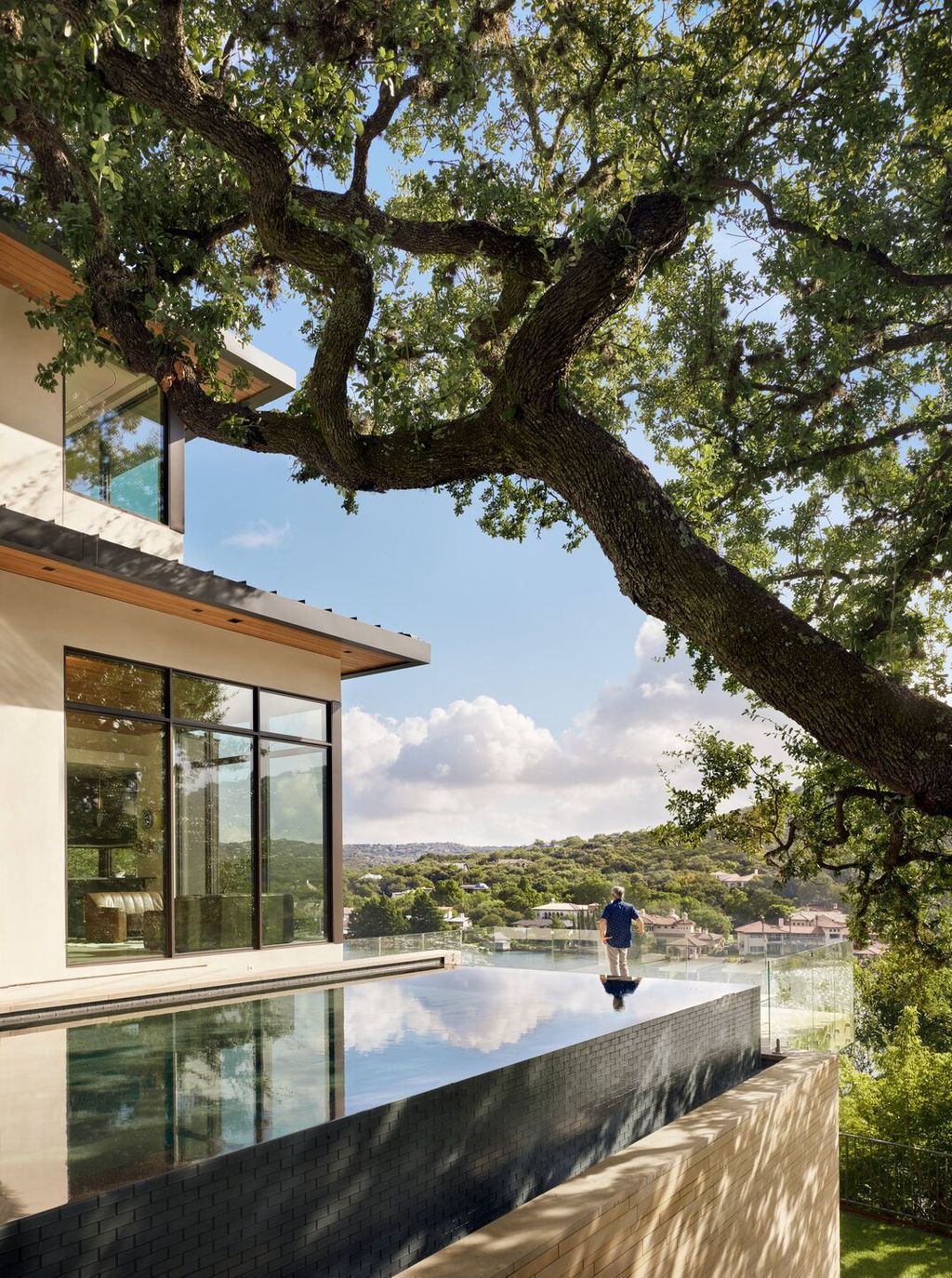 The Cliffside House with Perched Above Lake Austin by LaRue Architects