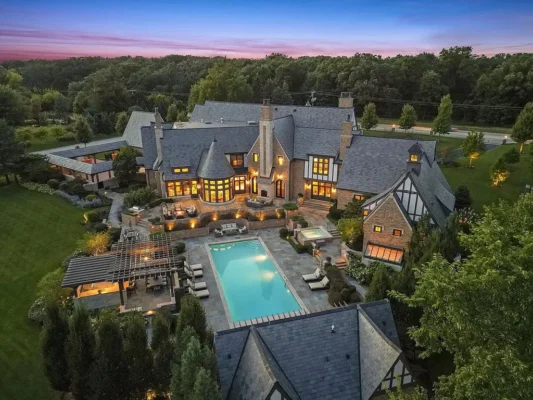 Luxurious Private Manor on Over 2.5 Acres in Naperville with Exceptional Amenities for $10,500,000