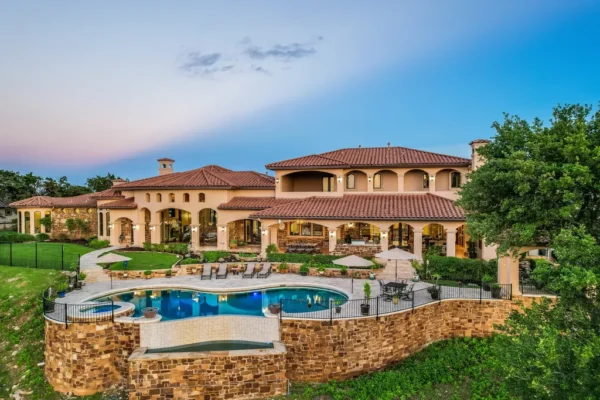 Magnificent Tuscan-inspired Home on 3 Acres Waterfront Lot Asks $6,299,900 in Lago Vista, Texas