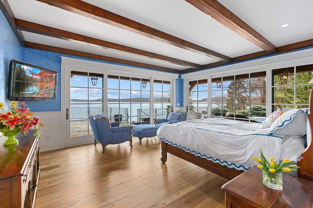 Captivating Minnetonka Beach Residence: Panoramic Water Views and 200' Rip-Rap Shoreline Offered at $7.999 Million