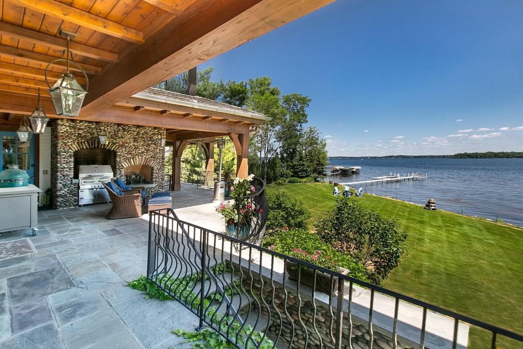 Captivating Minnetonka Beach Residence: Panoramic Water Views and 200' Rip-Rap Shoreline Offered at $7.999 Million
