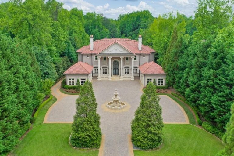 Gated Estate in Marietta, GA: Extraordinary Luxury on 2.2 Acres, Showcasing Unsurpassed Finishes and Craftsmanship Listed at $8.5M