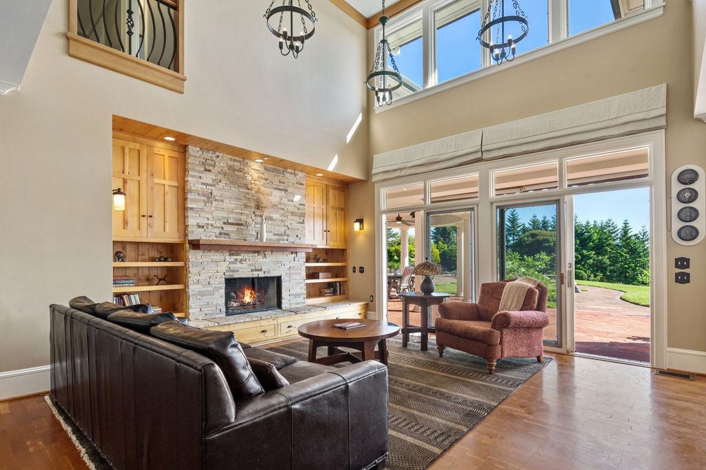 Impeccable Gated Country Estate in Portland, OR: Embrace Tranquil Surroundings and Open-Concept Living for $4.2M