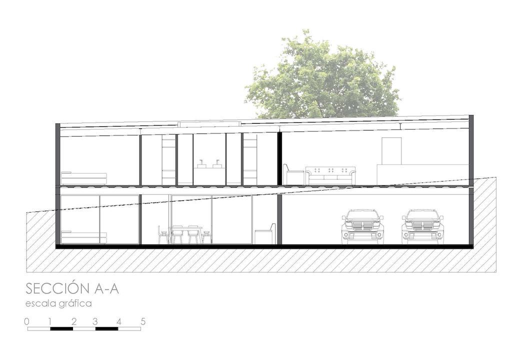 RA House, blends with topography by Bernardo Bustamante Arquitectos