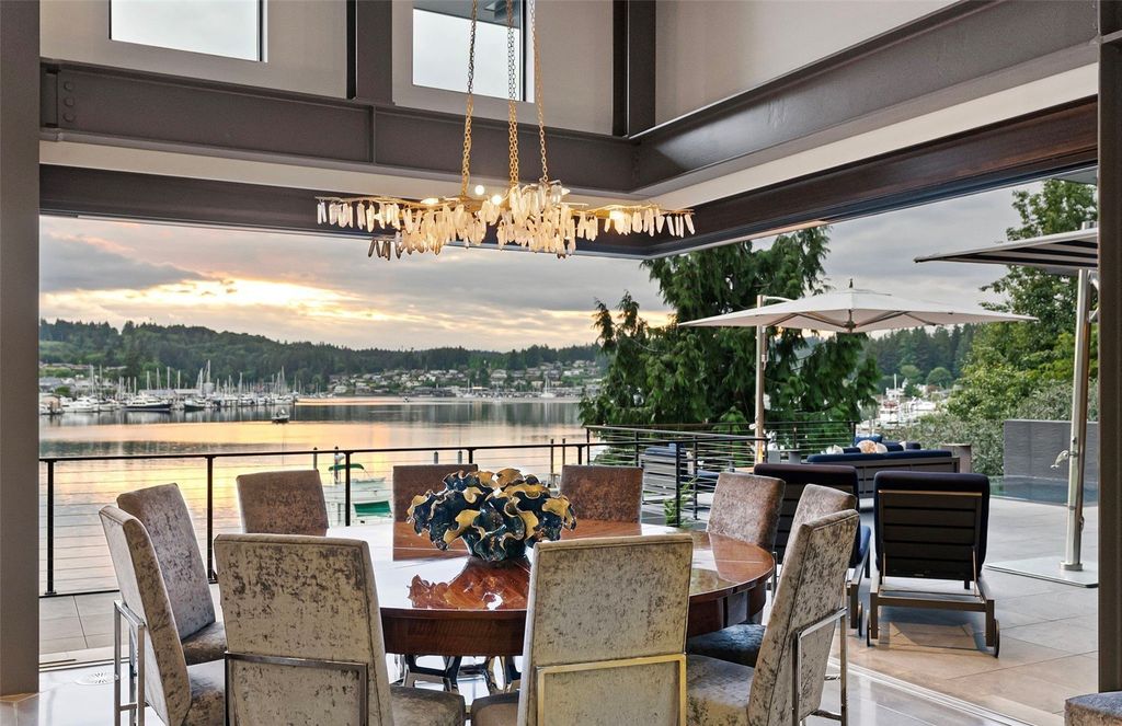 Stunning Gig Harbor, WA Home with 100' Low Bank Waterfront and Luxury Finishes Asking $6.6M