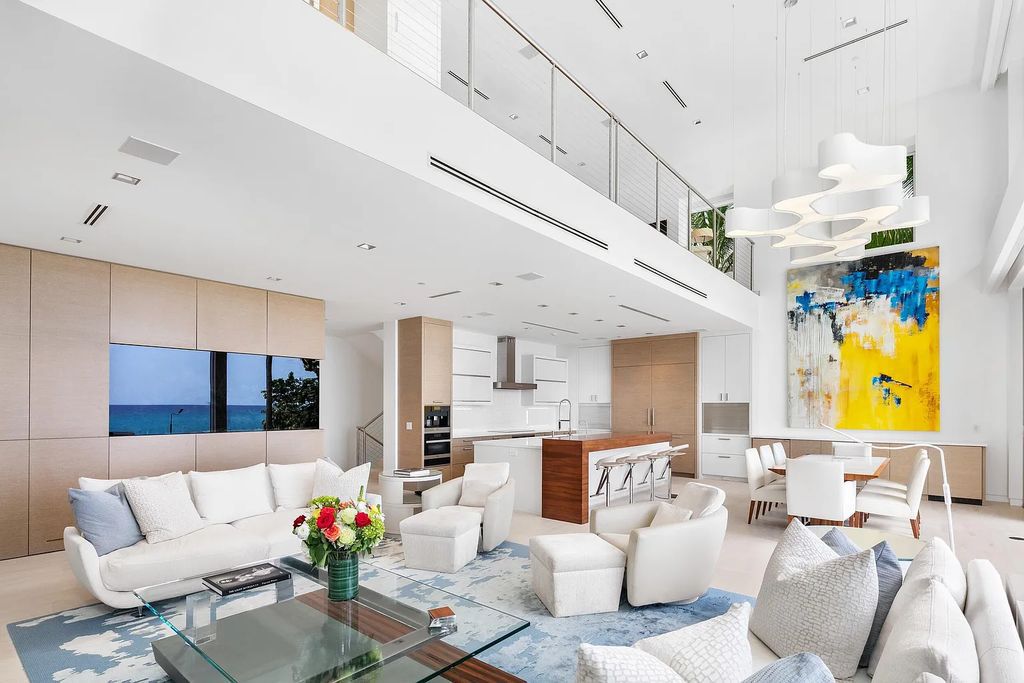 Discover Casa Blanca, a remarkable oceanfront estate located at 3719 S Ocean Boulevard in Highland Beach, Florida. Built in 2016 by Cudmore Builders, this contemporary coastal gem spans 9,193 square feet and offers 6 bedrooms, 10 baths, and 100 feet of stunning ocean frontage.
