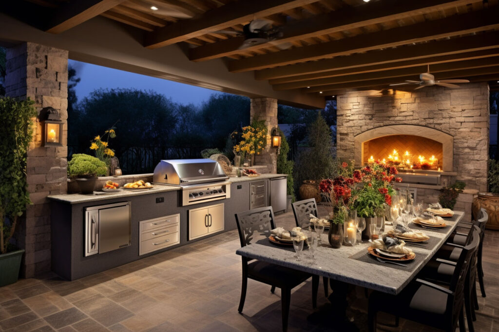 Before you start building your patio kitchen, consider the layout and design that best suits your space and needs. You can choose from various configurations, such as a straight-line layout, L-shaped design, or U-shaped kitchen island. Assess your patio's size and shape to determine the most practical and aesthetically pleasing arrangement.