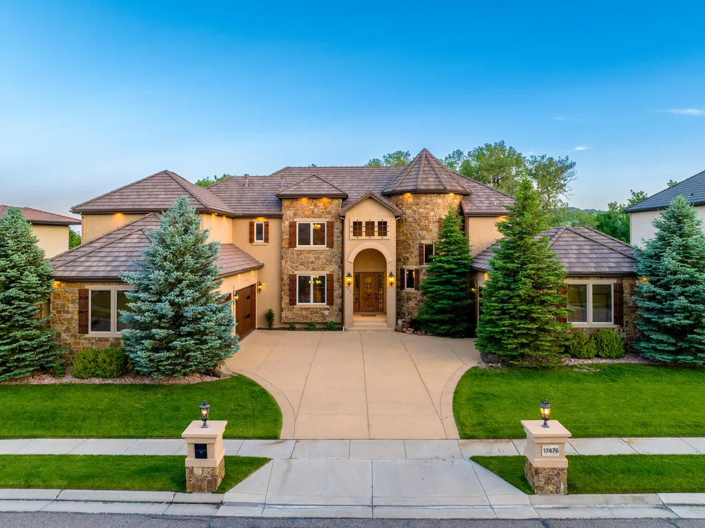 17476 West 69th Avenue Home in Arvada, Colorado. Step into a true work of art in this premier Arvada estate. Custom-built with meticulous attention to detail, this Old European-inspired home boasts luxury finishes, en-suite bedrooms, and high-tech smart home upgrades. Enjoy 7,614 sqft of living space, featuring a state-of-the-art home theater, gourmet kitchen, European sauna room, and more. 
