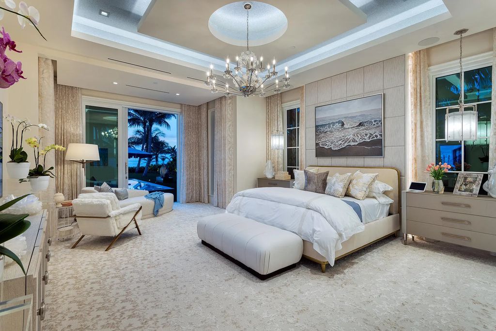 Introducing an extraordinary residence at 701 S Ocean Boulevard in Delray Beach, Florida. Crafted by renowned builder Mark Timothy Luxury Homes and designed by Jeffrey Strasser, this 6-bedrooms, 11-bathrooms masterpiece sets a new standard for luxurious beachfront living.