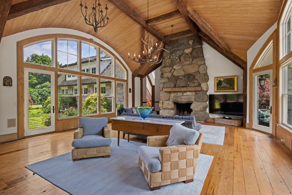 Captivating Stone and Shingle Manor with Spectacular Lakefront Setting in Greenwich, Connecticut Listed at $8.95 Million